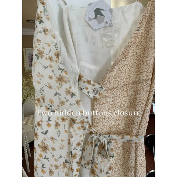 FLORAL WRAP SUMMER DRESS - Picture 6 of 10